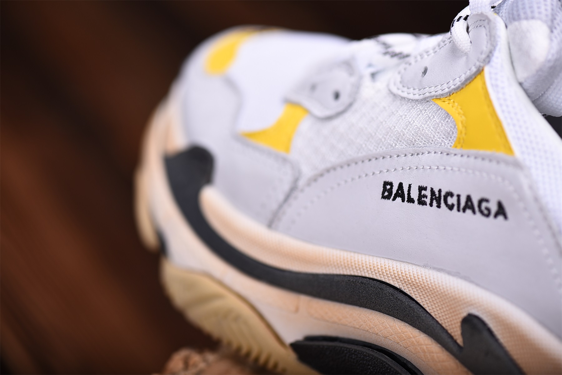 Balenciaga Triple S 483523W06E37073 White Yellow Sneaker Balenciaga For Sale